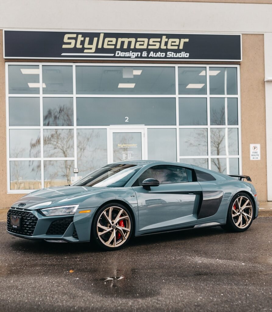 window tint in barrie on a grey r8